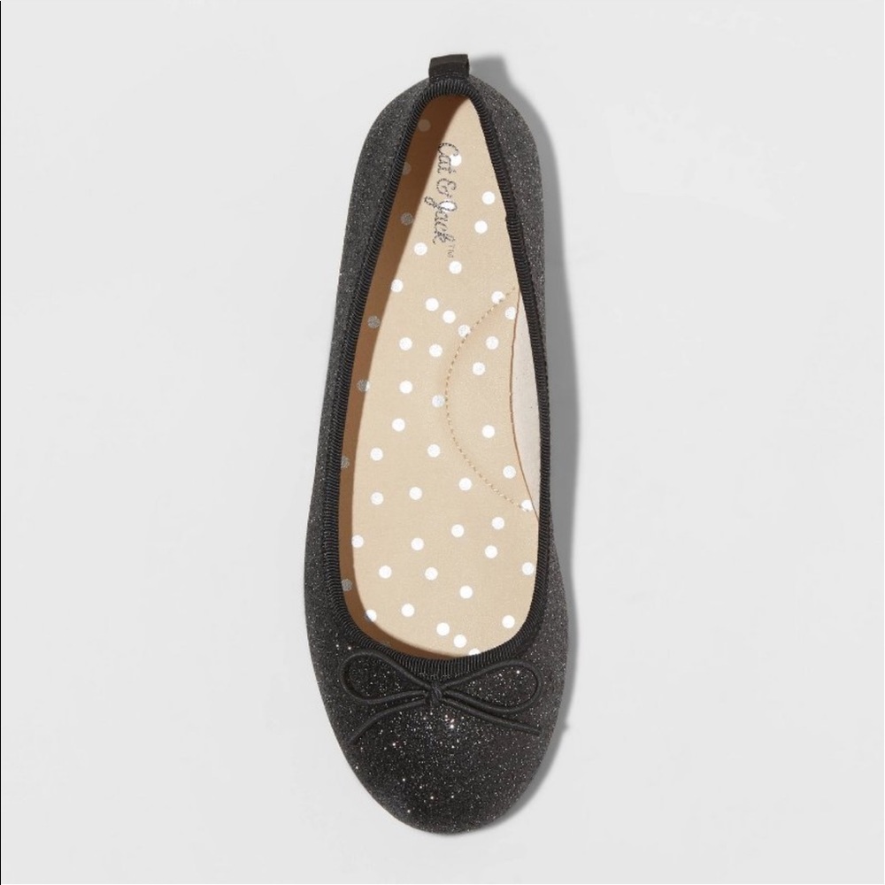 Girls glittery ballet flats
